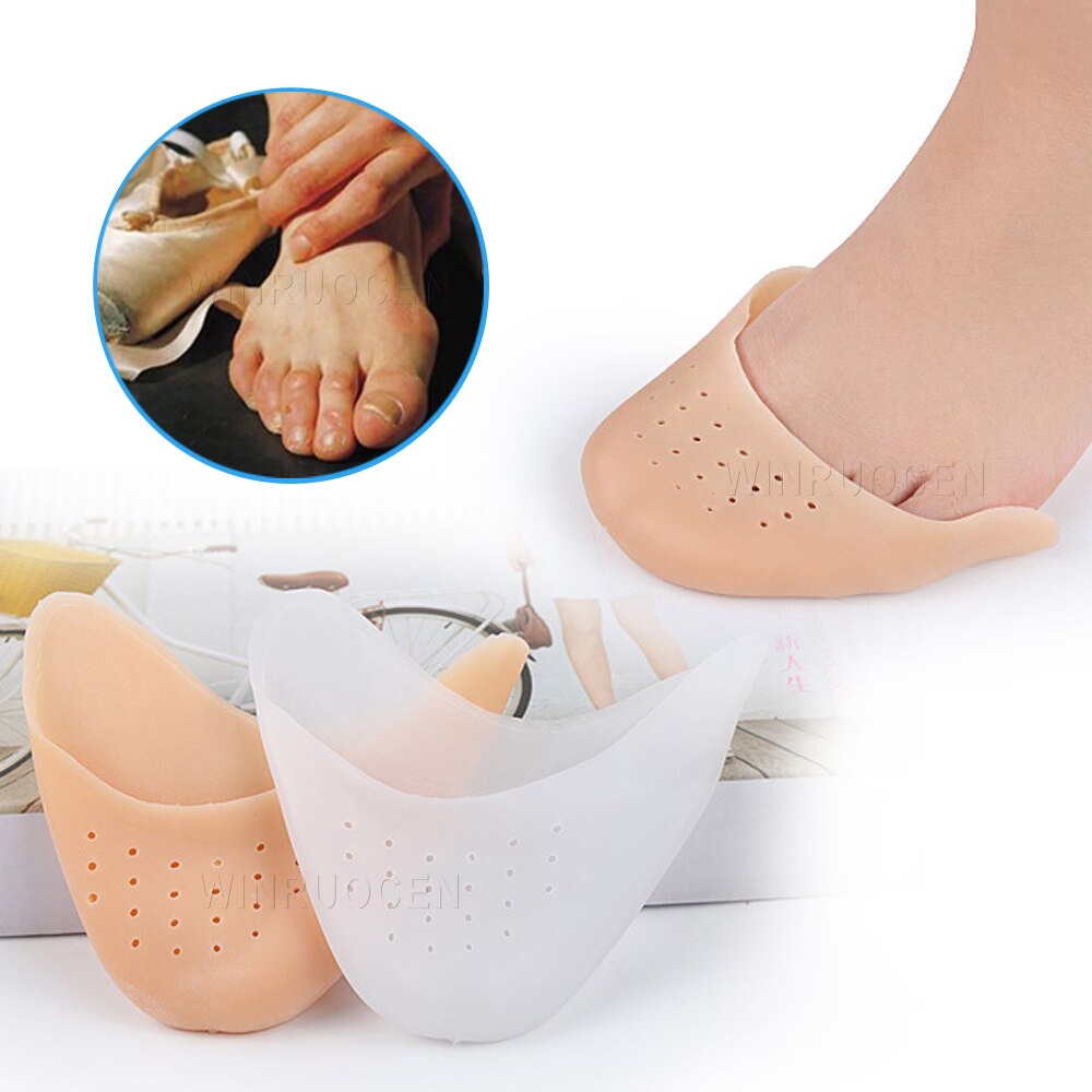 Gel de silicona elástico de para danza del Ballet, Protector para el antepié con agujeros transpirables, plantilla para aliviar el dolor en los dedos del pie