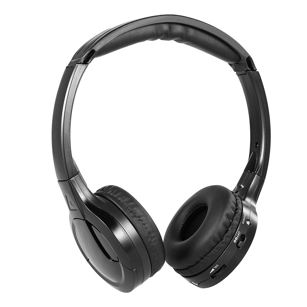 Auriculares inalámbricos para coche, infrarrojos audífonos estéreo de , altavoz mylar de 40mm, doble canal para reproductor de DVD en el coche: Default Title