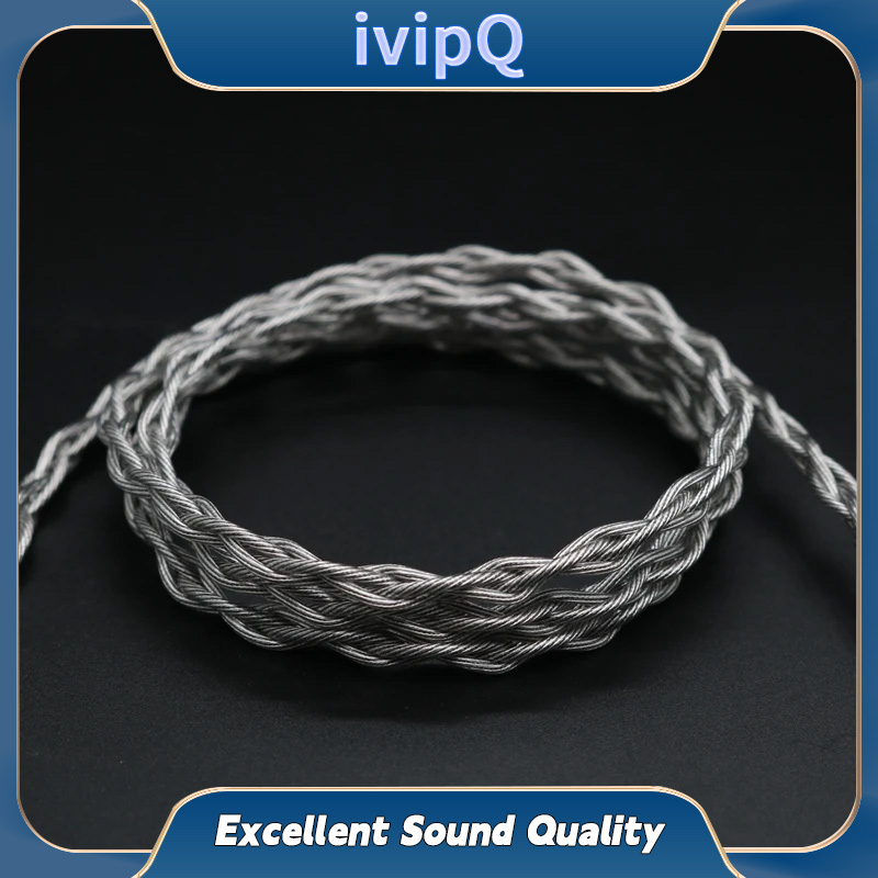 IvipQ 4 rdzenie stop grafenu posrebrzany drut MMCX 0.78mm 2 PIN QDC TFZ zamiennik kabel do słuchawek kabel do aktualizacji Audio