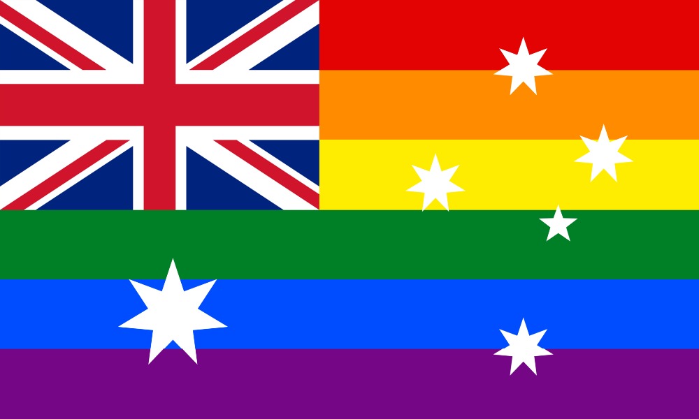 90*150 cm Gay Pride Australische Vlag