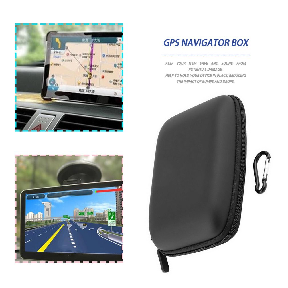 Custodia Rigida Per GPS 7 Pollici - Riloer, Antiurto, Con Interno Morbido, Per TomTom E Garmin