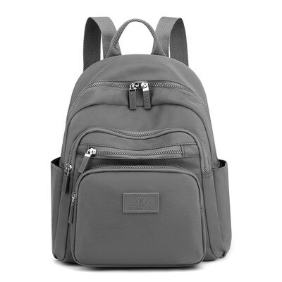 Zaini da donna multistrato di moda borsa per libri leggera per studenti zaino da viaggio in Nylon impermeabile zaino per scuola per ragazza adolescente: Gray