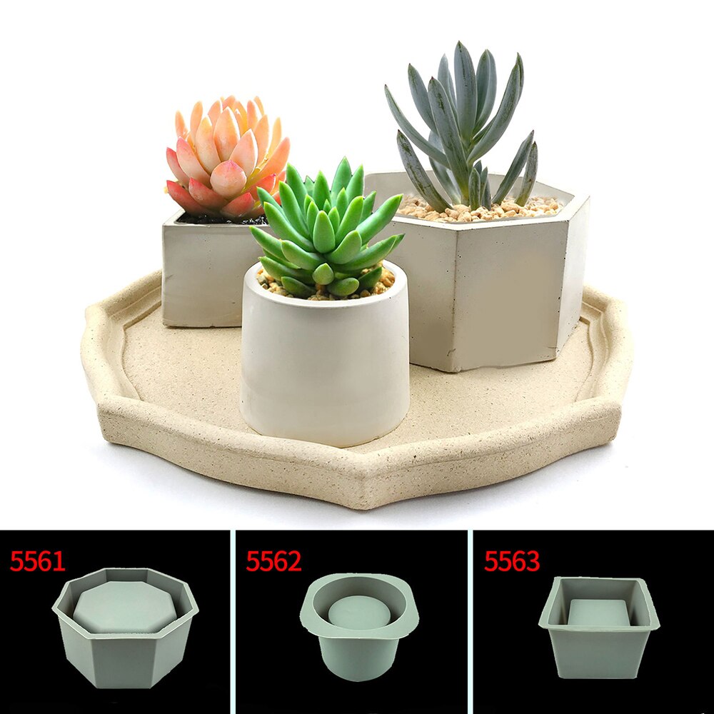2 Styles Large Flower Pot Concrete Cement Silicone Mold Handmade Aromatherapy Clay Flowerpot Mould Form Succulent Plants Crafts