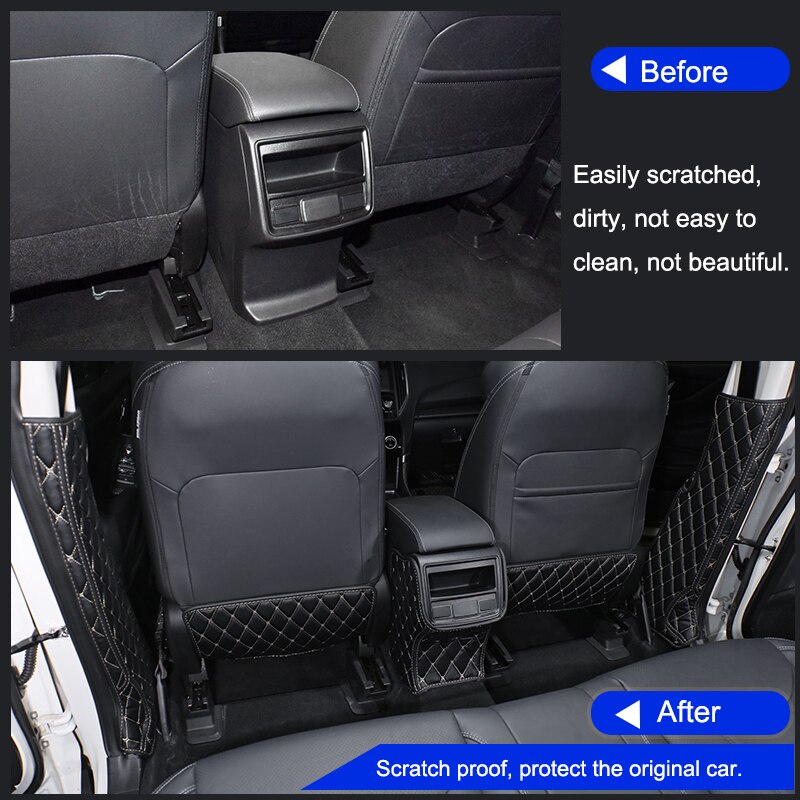 QHCP-alfombrilla de microfibra de cuero para asiento de coche, antipatadas, reposabrazos, almohadilla antipatadas para niños, poste B, pilar para Subaru Forester 19-22, estilo de coche