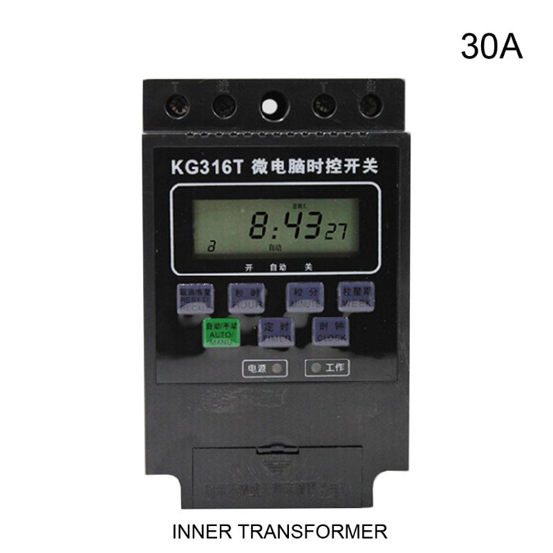 KG316T Digital Timer Switch AC220V30A Automatic Time Controller Home Appliances: Orange
