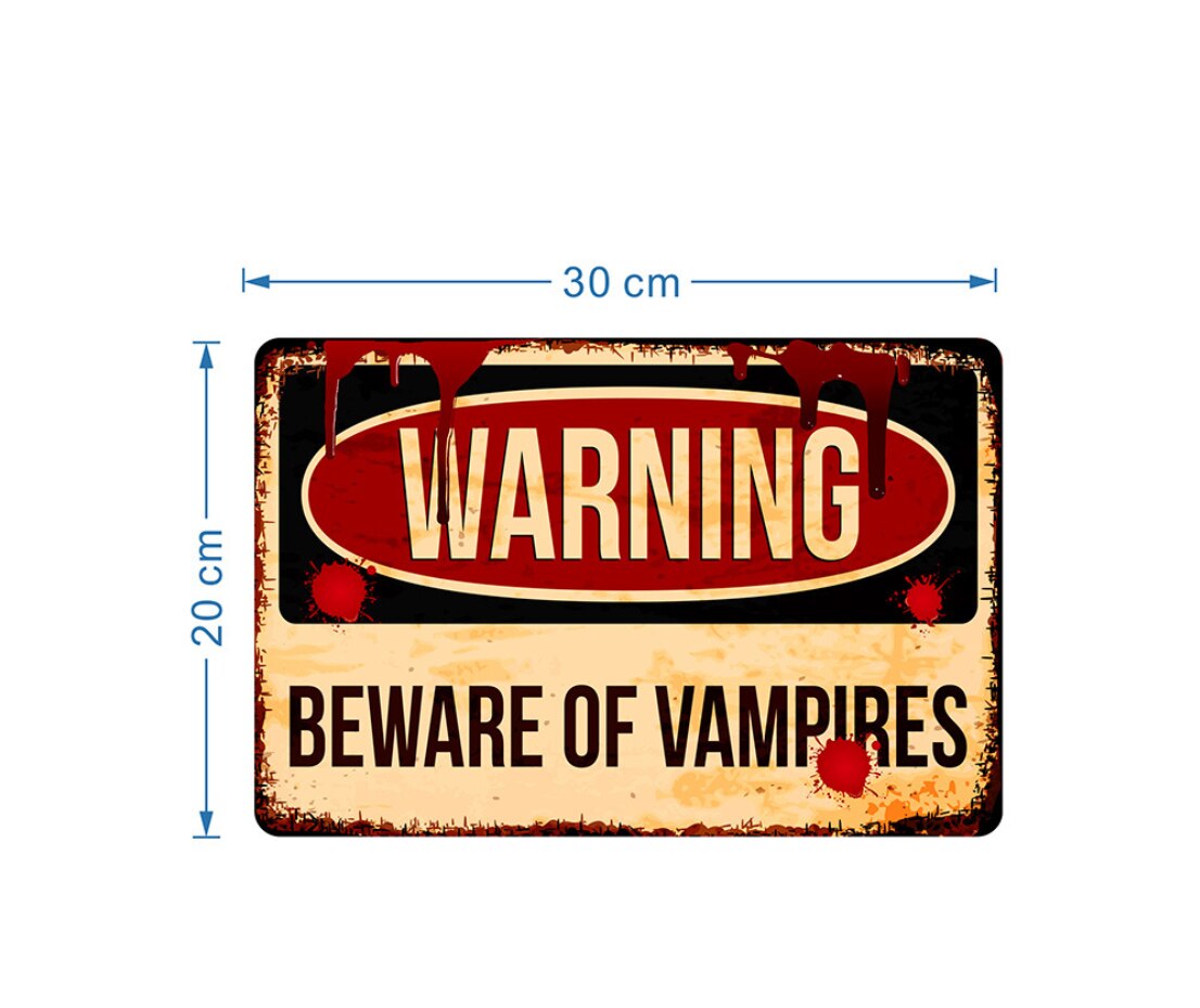 Halloween Warning Sign Sticker Self-adhesive Horror Wall Sticker Party Decorative Decals: 6