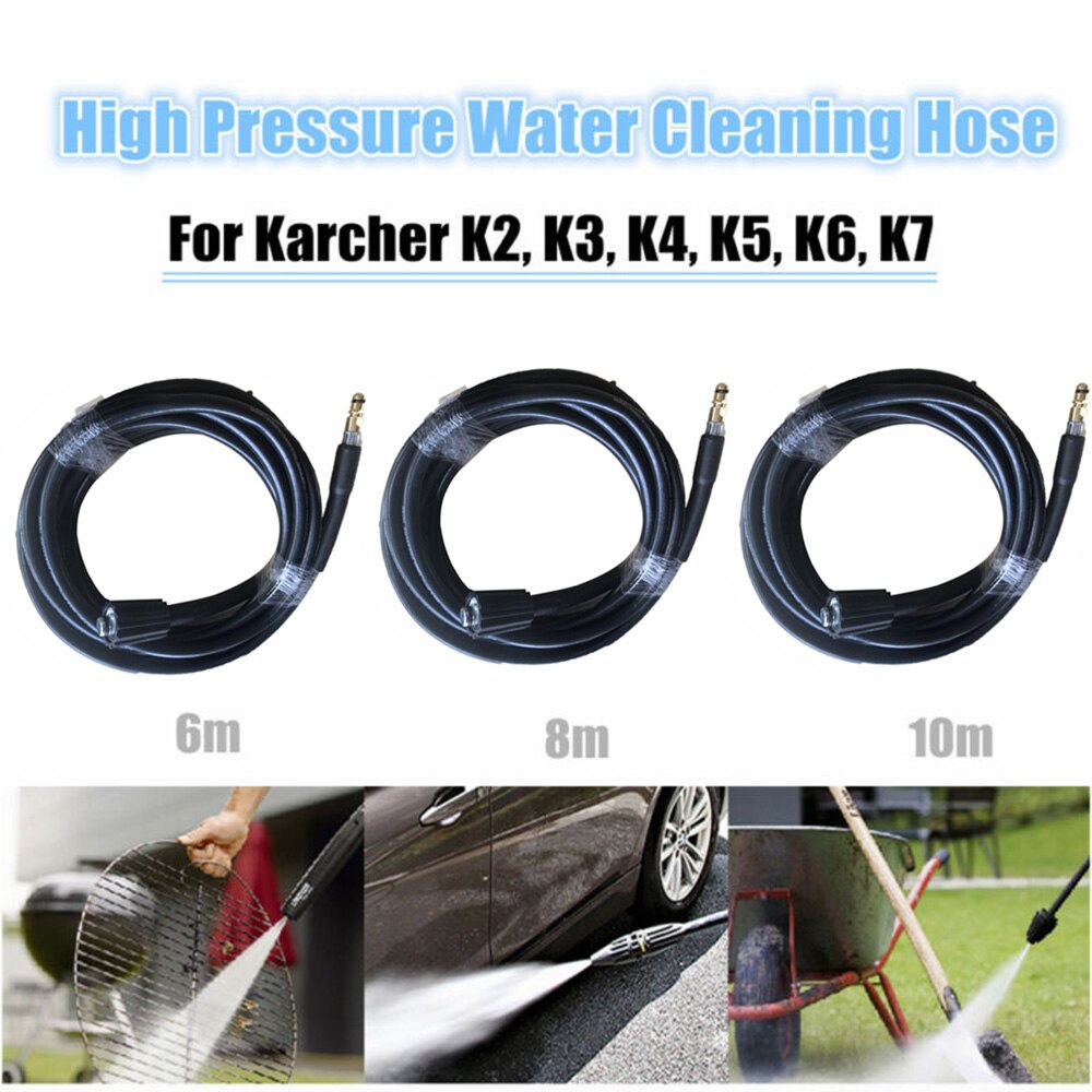 Manguera de limpieza de agua de alta presión para Karcher K2, K3, K4, K5, herramientas de limpieza de vehículos de jardín, 6m/8m/10m