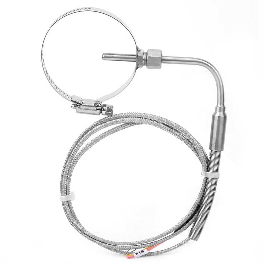 High Precision K Temperature Sensor Elbow Exposed Tip Steel Temp Probe +1m Line