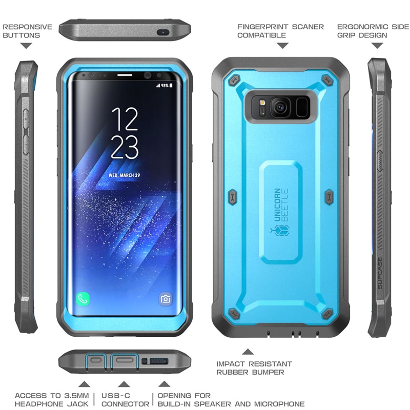 Voor Samsung Galaxy S8 Case 5.8 Inch Supcase Ub Pro Full-Body Robuuste Holster Cover Met Ingebouwde screen Protector Voor Galaxy S8