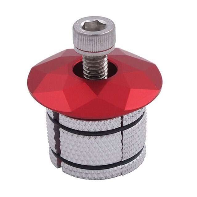 MTB Bike Carbon Fork Steerer Tube Expander Plug Expansion Flower Heart Screw Ultra Light Front Fork Vertical Tube Hanging Core: Red