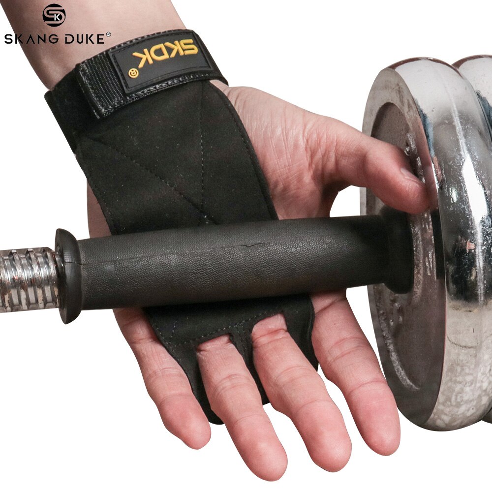 1Pair Weight Lifting Gloves Crossfit Gymnastics Gym Gloves Pull-up Workout Fitness Training Hand Grip Palm Protector