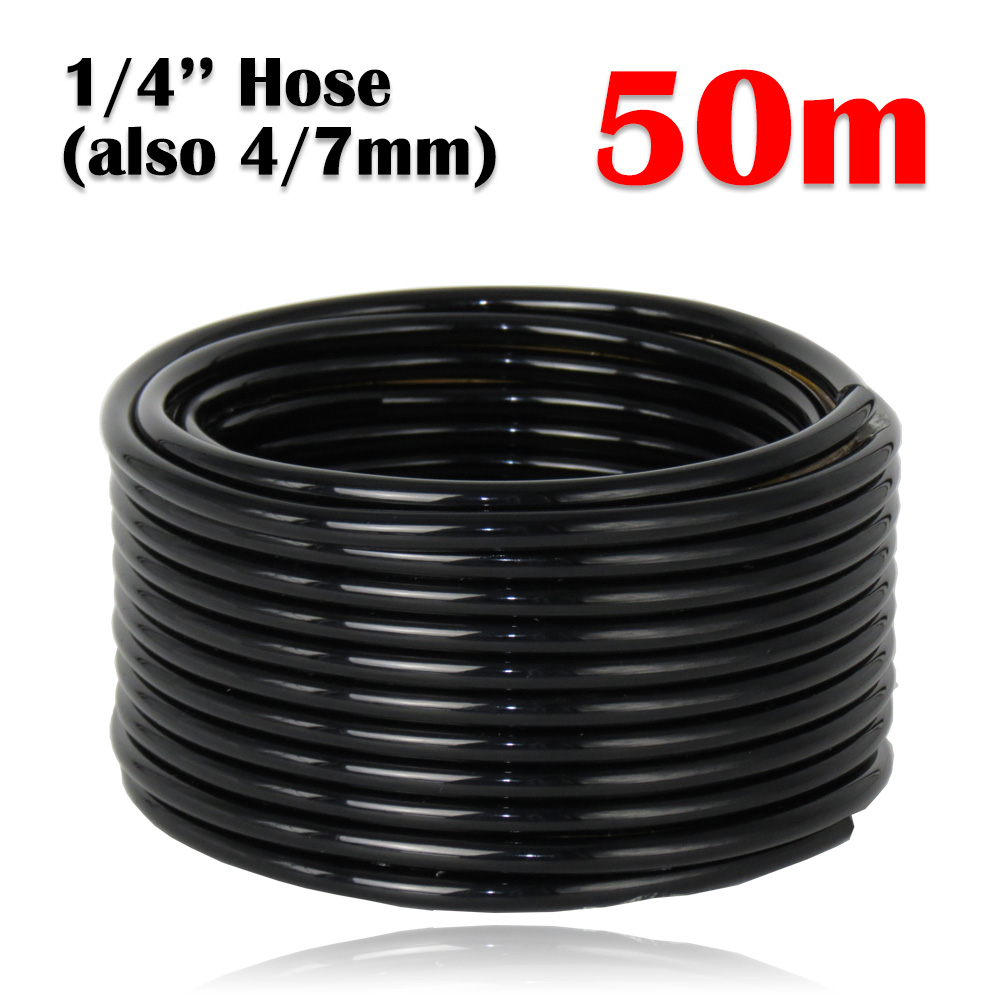 MUCIAKIE 10-50M Garden Irrigation System 1/4'' Automatic Drip Watering Brass Misting Spray 2-IN-1 Home Balcory Yard Greenhouse: plum
