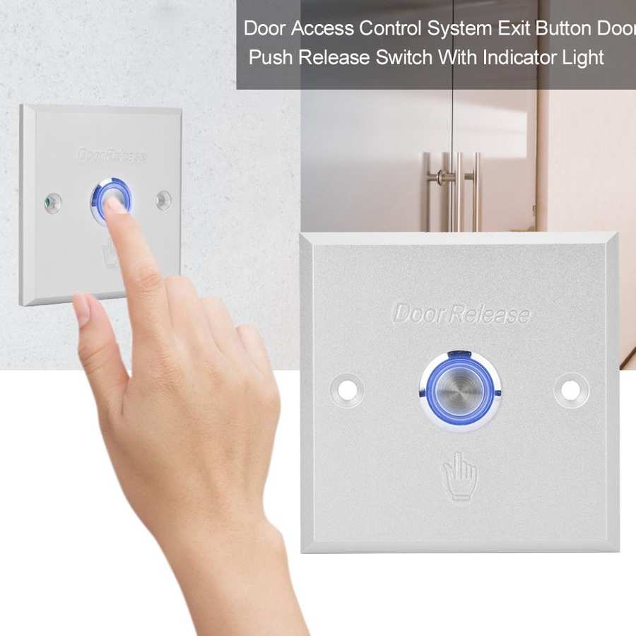 Door Access Control System Exit Button Door Push Release Switch With Indicator Light