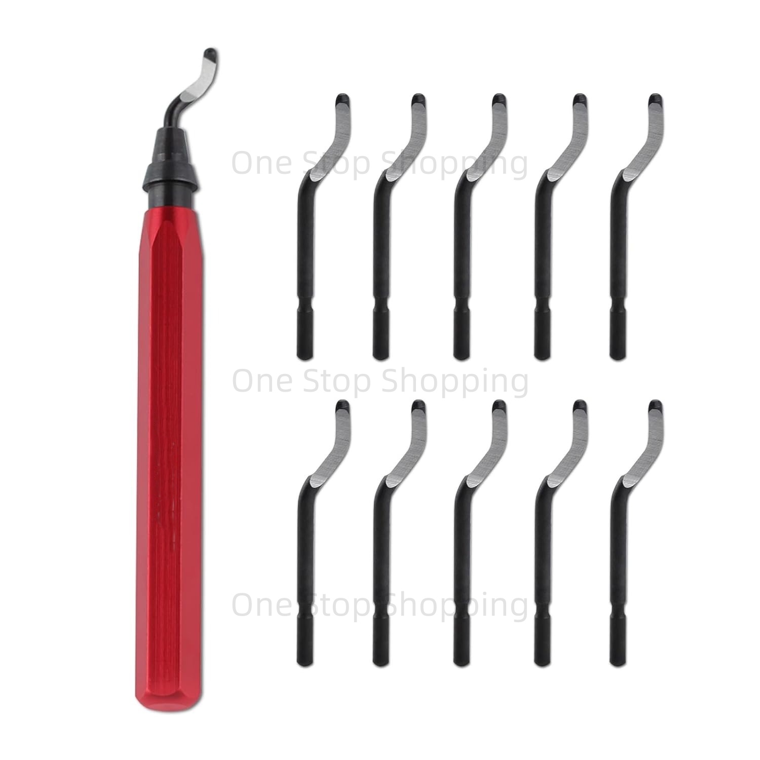Entgratungswerkzeug RB1000 mit 10 Stück BS1010 HSS-Klingen Entgratungswerkzeug für Metall, Aluminium, Kupfer, Kunststoffrohr, 3D-Druck, Messing: YELLOW