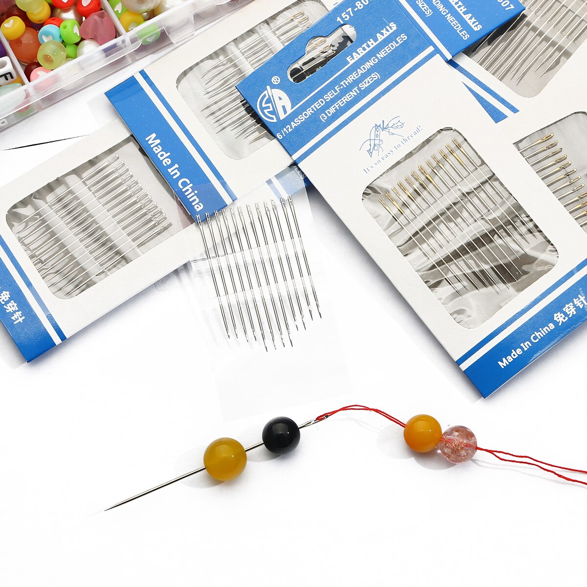 Agujas de acero inoxidable para coser a mano, accesorios de costura para el hogar, múltiples tamaños, agujas de zurcir