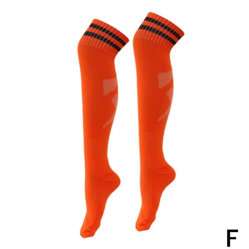 1 par mænd kvinder sokker sportssokker knæ fodbold baseball fodbold over knæ ankel legging strømper: F