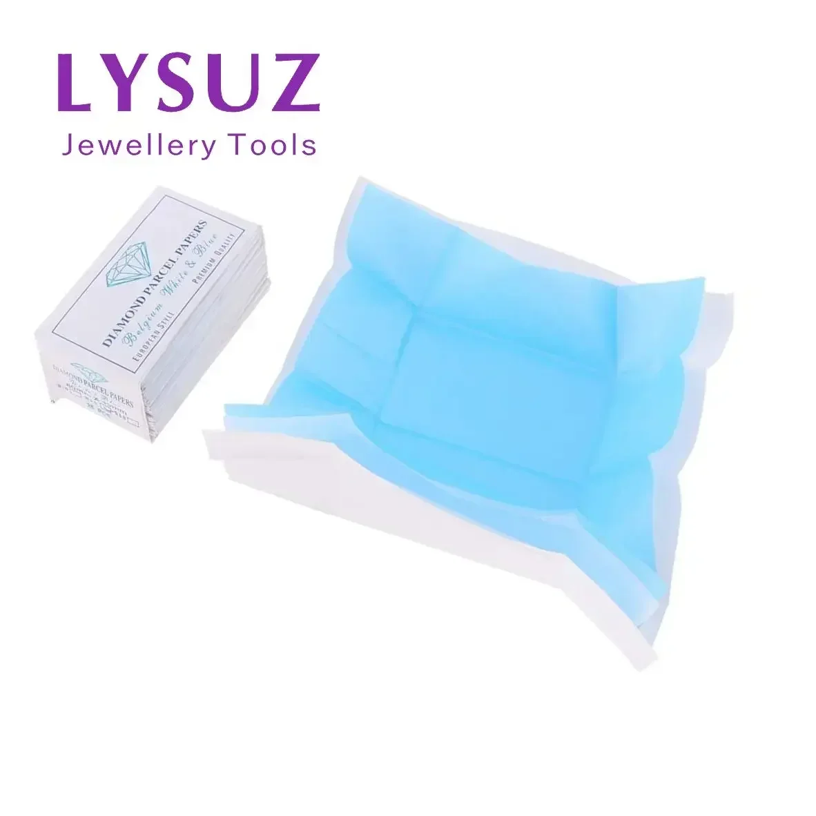 Diamond Parcel Paper Gemstone White And Blue Jewelry Packing Gem Stone Storing Pack Gemologist