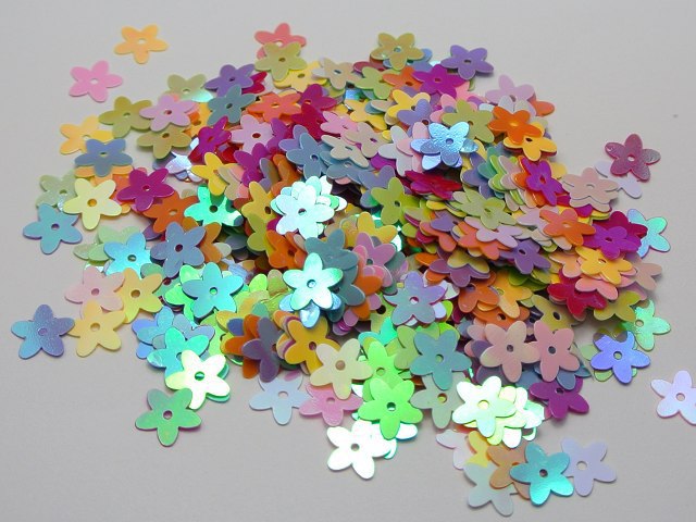 Nieuw Aangekomen 2000 Pcs Ab 10 Mm Gemengde Kleur Bloemen Losse Pailletten Pailetten Naaien Wedding Craft Factory Prijs