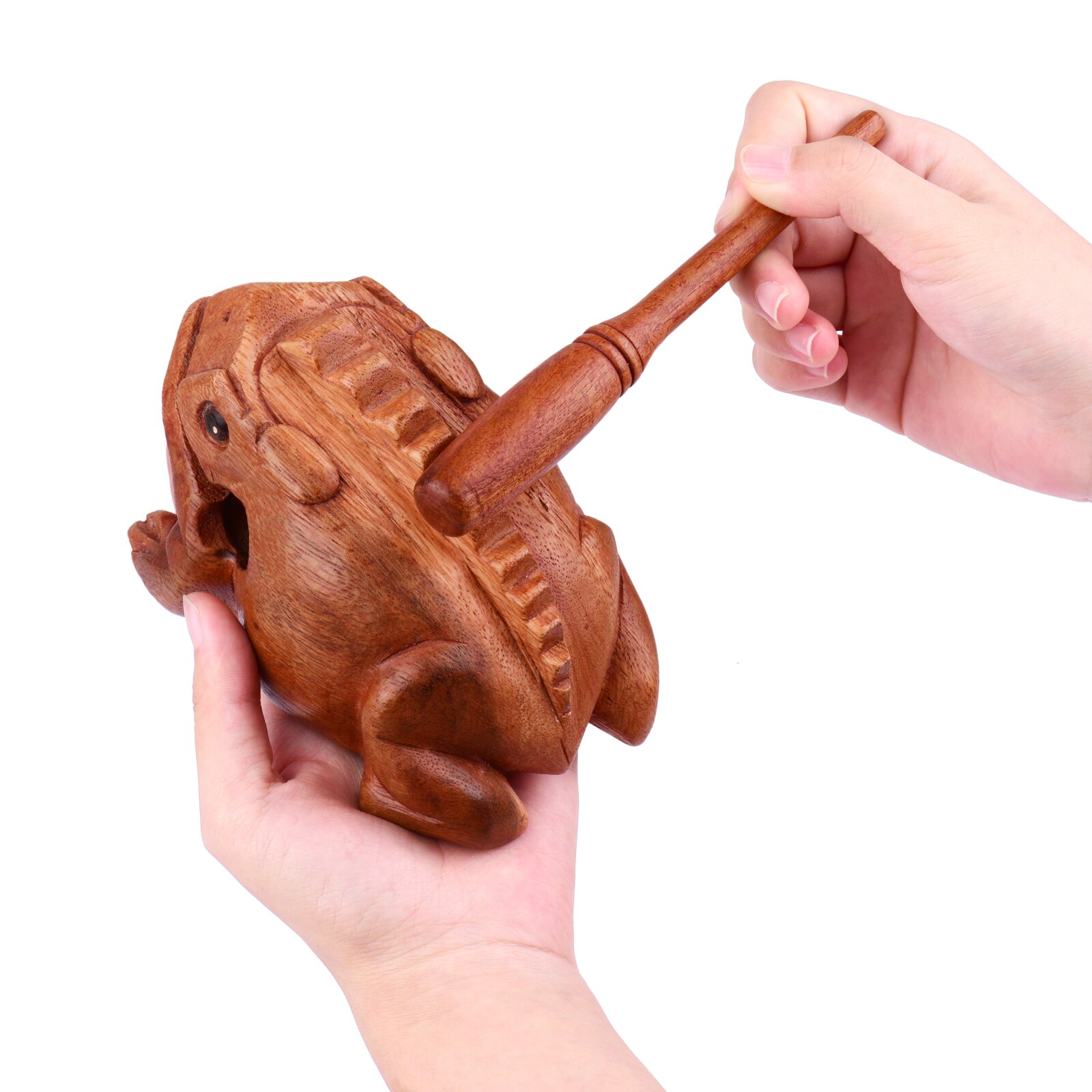 Muslady Große Frosch Guiro Raspel Frosch Klang Hersteller Um 6 Zoll Lange Massivholz Material Musical Schlagzeug Instrument