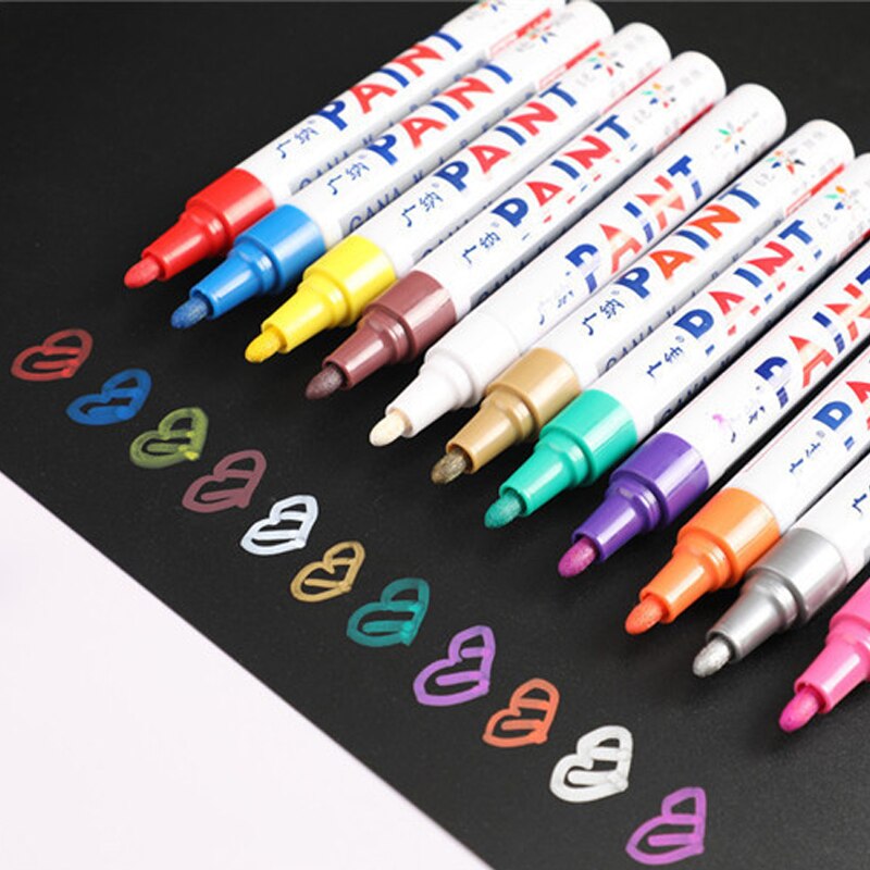 Tile Marker Repair Wall Pen Multicolor Grout Marker Odorless Non Toxic for Tiles Floor and Tyre Suitable Car Painting Mark Pen: Gold