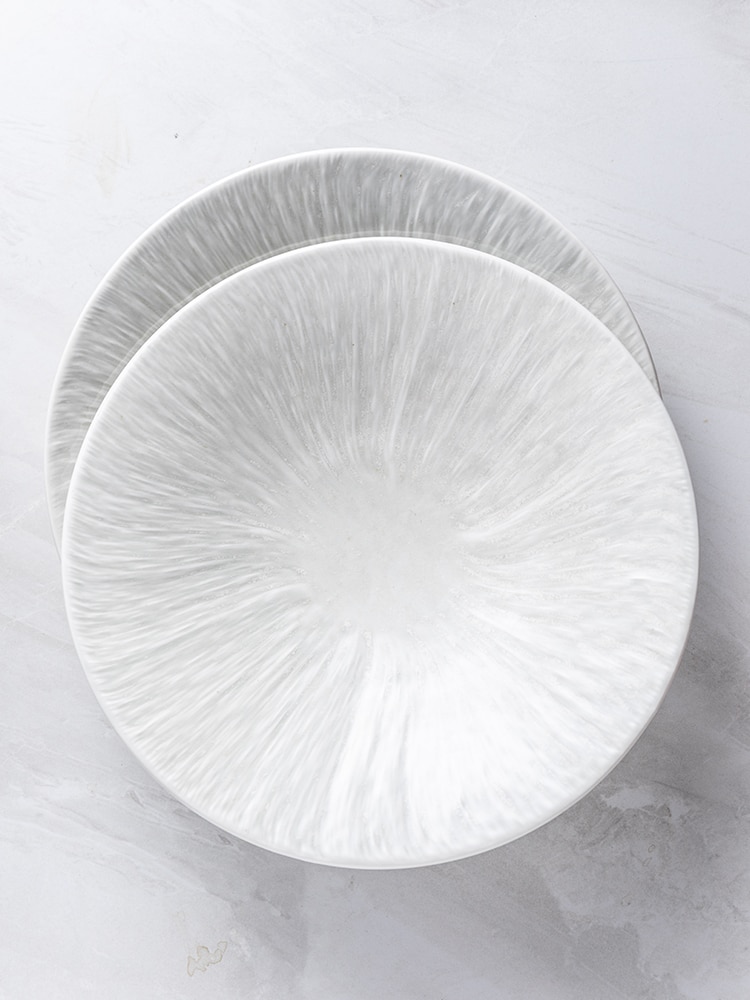 White Plates Porcelain Round Dishes Plates Serving Platter Dinner Tableware Dessert Assiette Kitchen Tools EK50CP