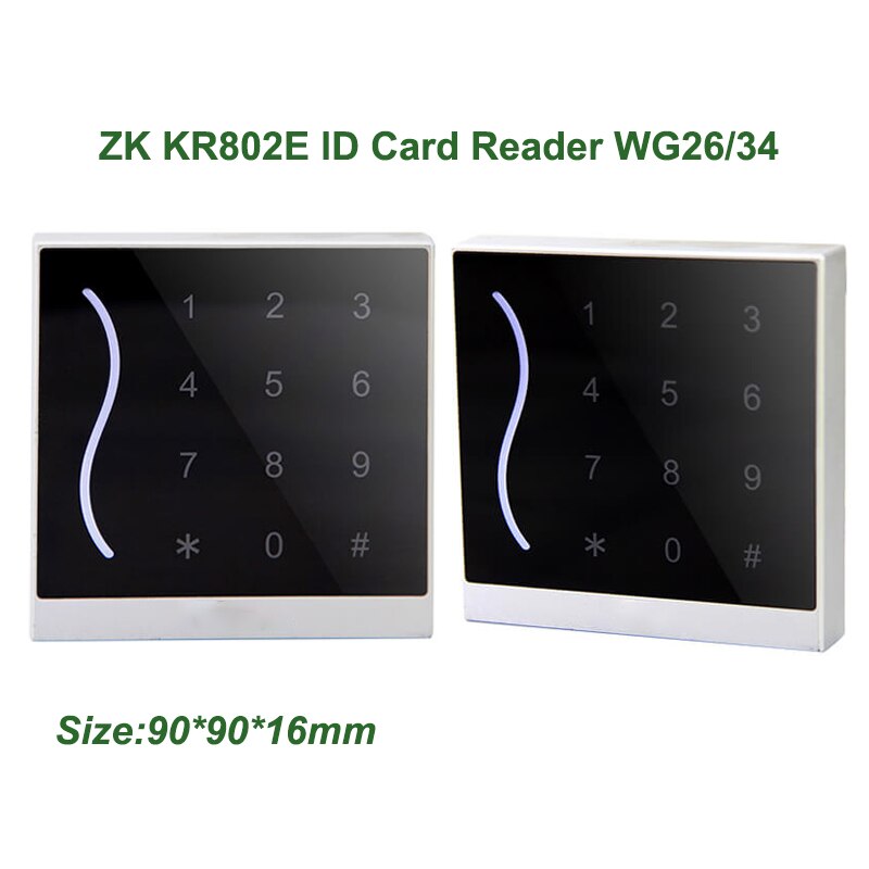 ZK KR702 IP65 Waterproof Smart Card Reader With Keypad And Led Wiegand26/34 Touch Key RFID Card Reader For Access Control System