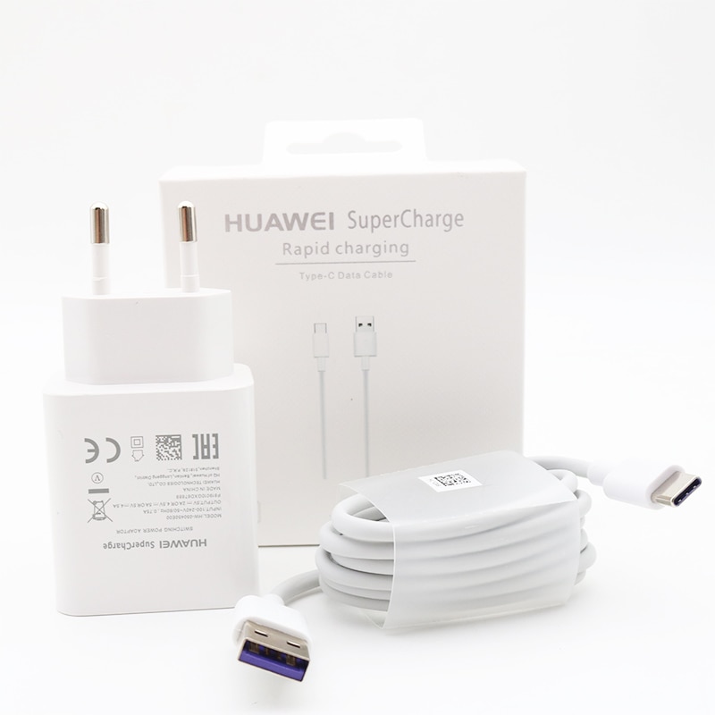 Huawei Charger 40W Original 10V4A Supercharge EU Charge adapter 5A USB type c cable for nova 5 5t 5 pro mate 30 pro p20 p30 pro