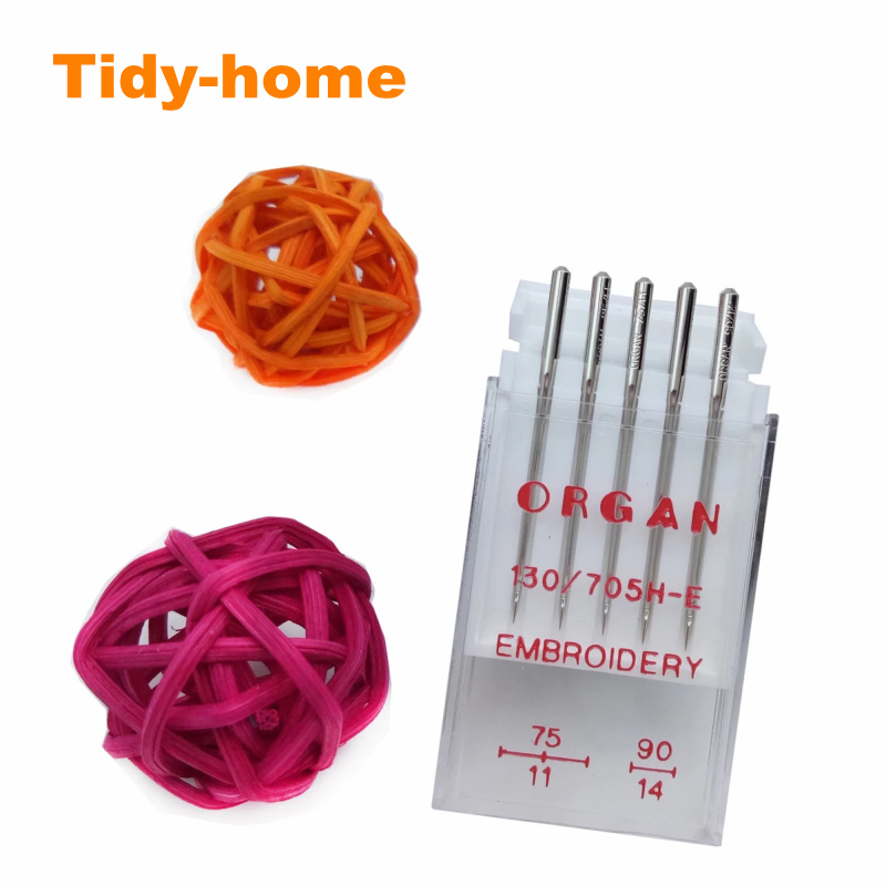 5pcs/pack ORGAN Embroidery Needles for Home Sewing Machine Mixed Needle of 75/11-90/14