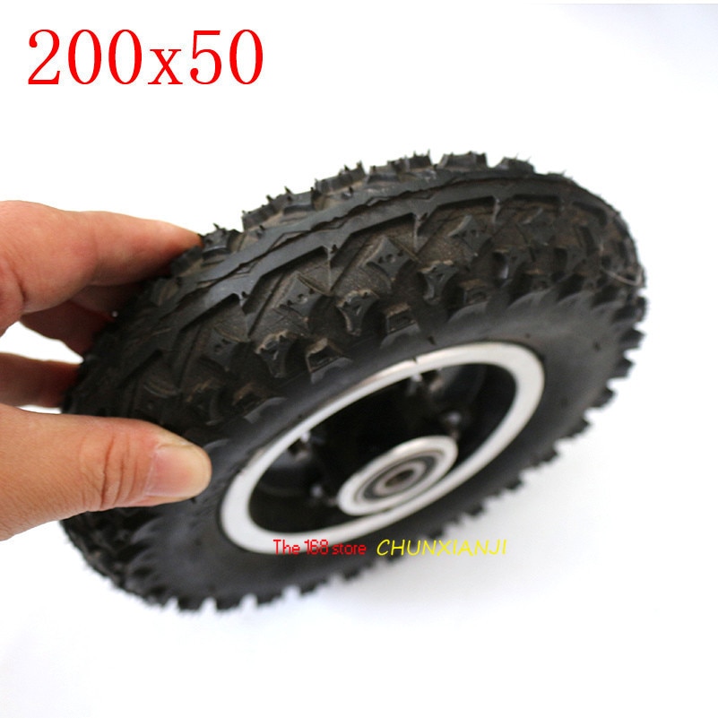 200 x 50 lufthjul dekk 8 x 2 " og innerrør off-road dekk for elektrisk sparkesykkel rullestol lastebil pneumatisk vogn vogn 200*50
