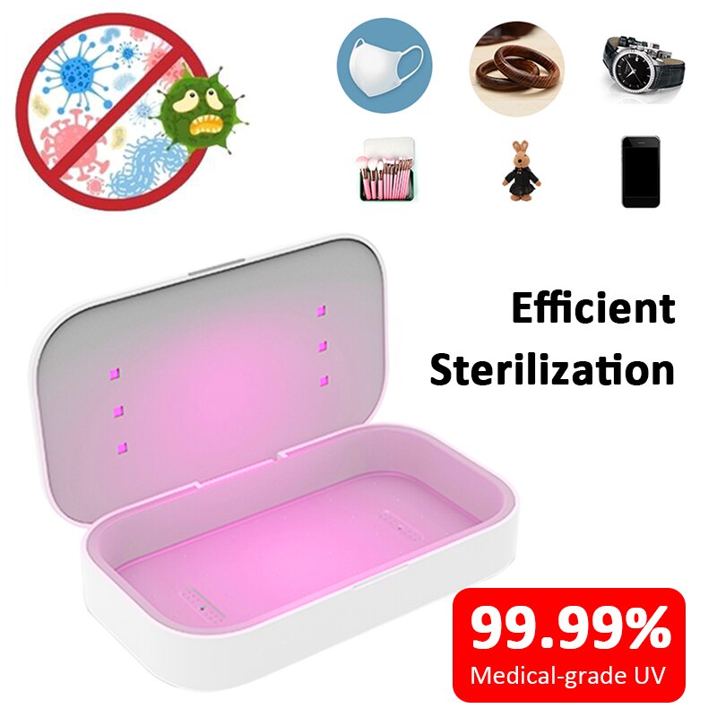 UV Sanitizer Portable UV Light Cell Phone Sterilizer Clearner Box for Android Smartphones Jewelry Watch