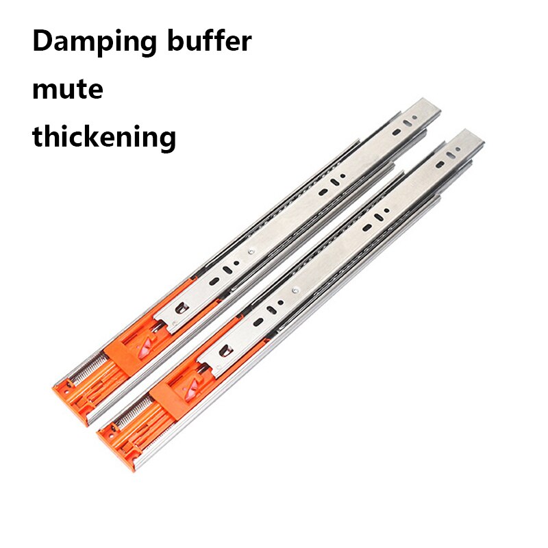 10 " - 22" Rvs Lade Slides Soft Close Lade Track Rail Sliding Drie-Sectie Kabinet Slides meubels Hardware