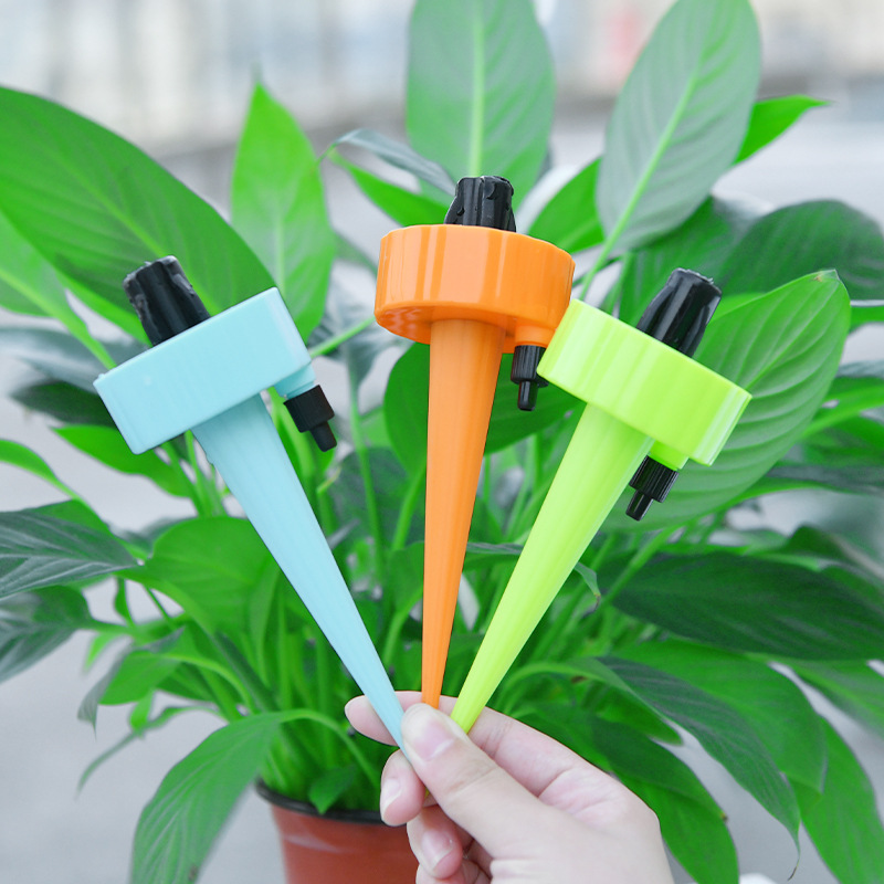 Planta de interior, riego automático en maceta, dispositivo de riego perezoso, dispositivo de agua para plantas, sistema de riego automático con picos