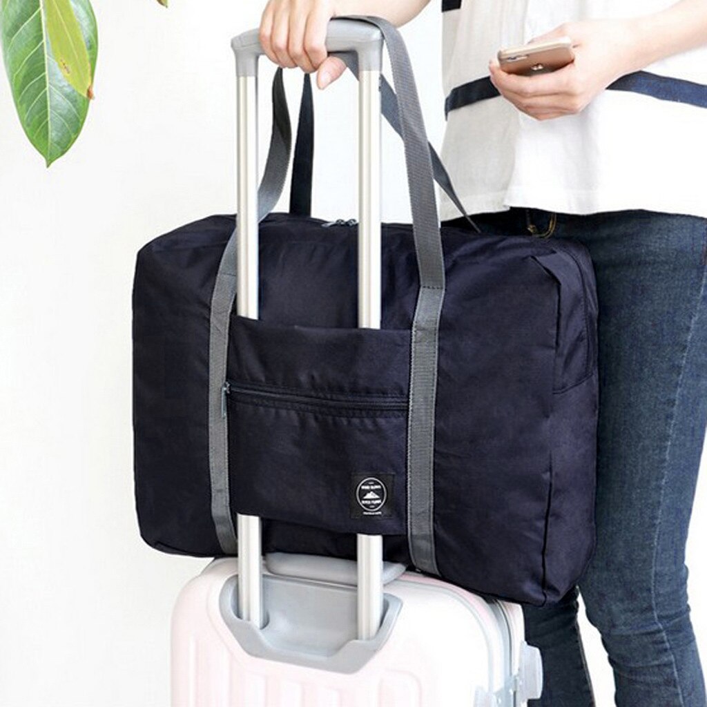 Wasserdicht Nylon Reisetaschen Frauen Männer Große Kapazität Klapp Duffle Tasche Organizer Verpackung Würfel Gepäck Mädchen Wochenende Tasche O18