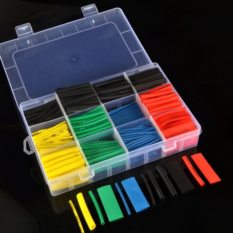 Envoltura termorretráctil para coche, cubierta térmica de aislamiento, Kits de encogimiento de Cable eléctrico, Tubo termorretráctil, 530 Uds.