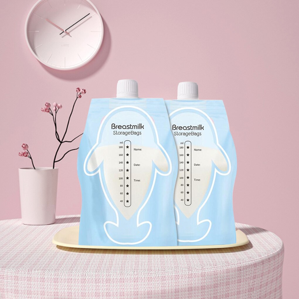 Breast Milk Storage Bag Breastmilk Container PE Pouch Baby Food Milk Bag with Volume Graduations