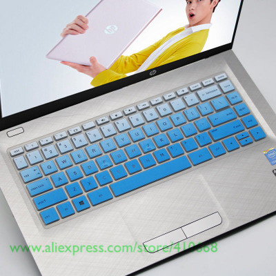 Silicone Toetsenbord Cover Skin Voor HP 14q-by001AX by002AX bu001TU bu001TX bu003TX bu101TX bu102TX 245 G6 245 G7 246 G6: Gradual blue