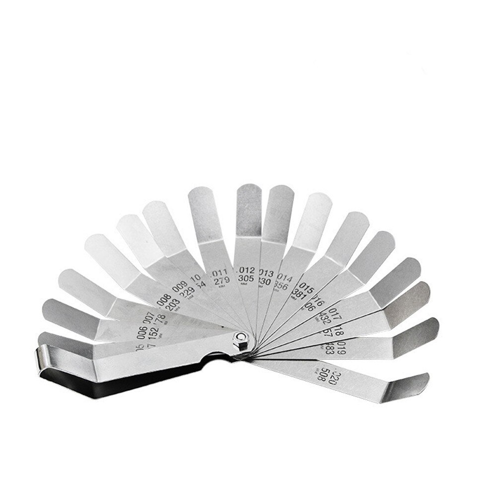 16Pcs Feeler Gauge Set Stainless Steel Foldable Feeler Gauges Measuring Tools Measuring Tools Accessories Feeler Gauge Set