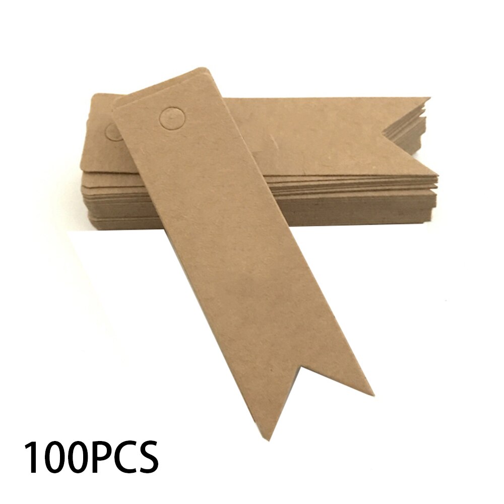 Etiquettes suspendues faites à la main | Étiquettes Kraft de remerciement pour mariage/bonbons/produits de bébé, 100 pièces/lot: Or