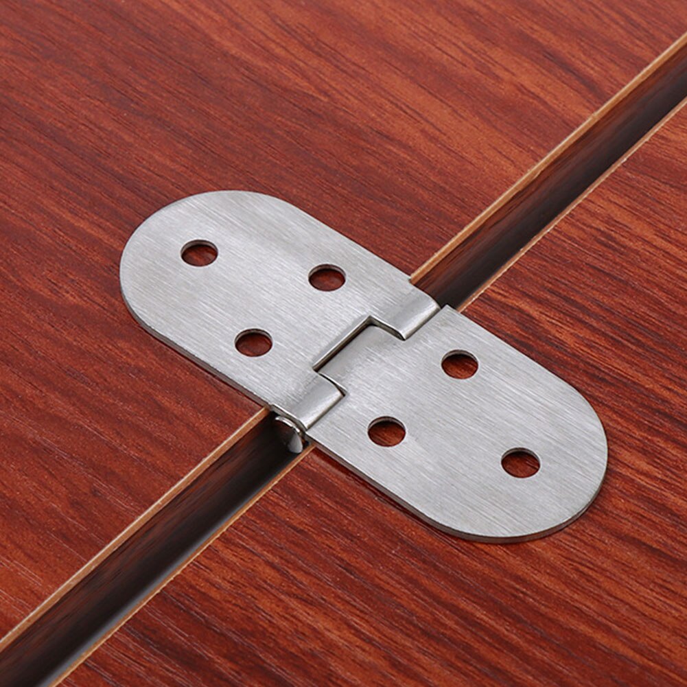 6pcs Stainless Steel 270 Degree Rotation Semi Circular Heavy Duty Folding Hinge Flip Top Home Office Replacement Parts Table
