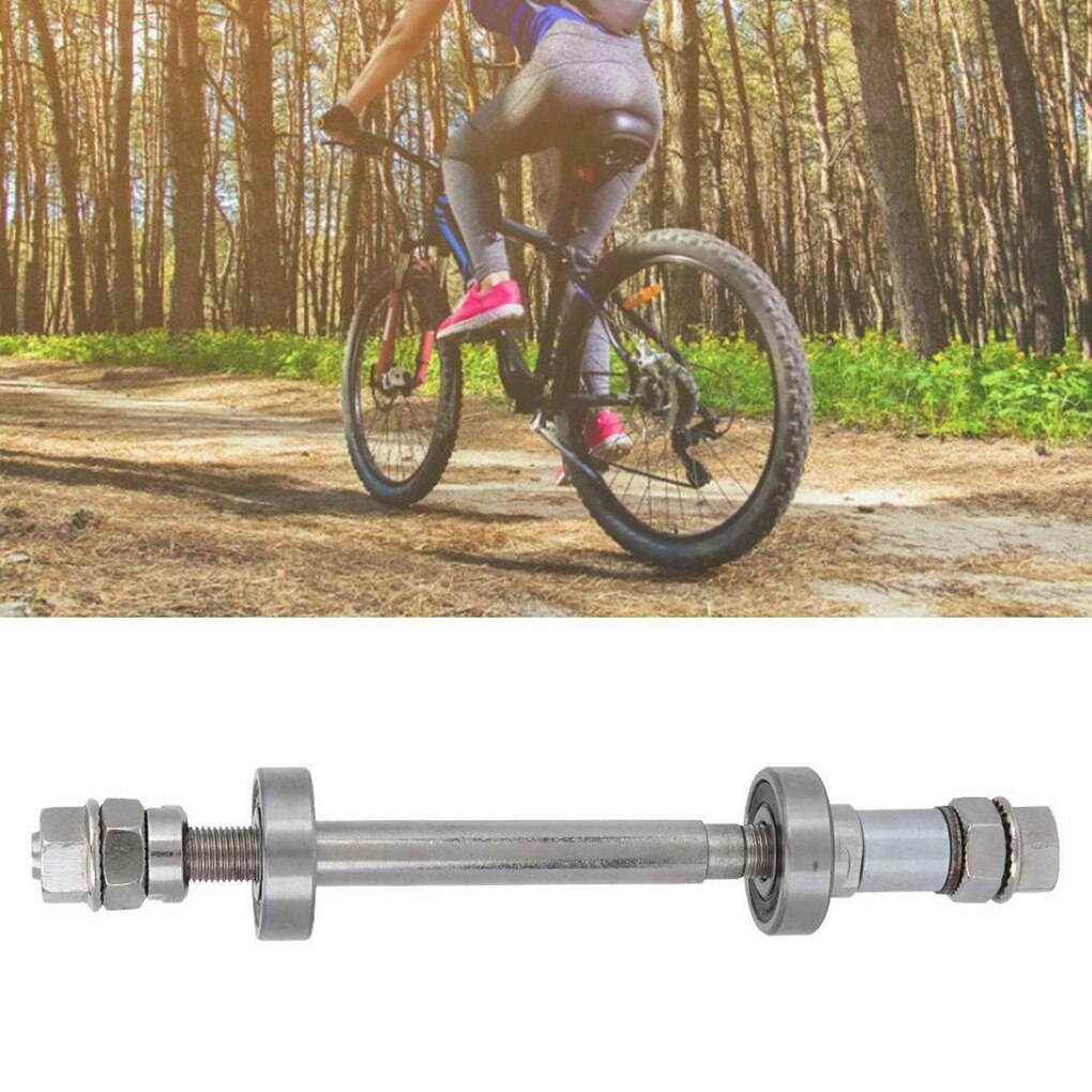 Front Rear Bicycle Metal Axle 14CM 18CM Bike Wheel Hub Axle 6000 Bearing Solid Shaft Bicycle Axle Lever Bike Repair Accessories
