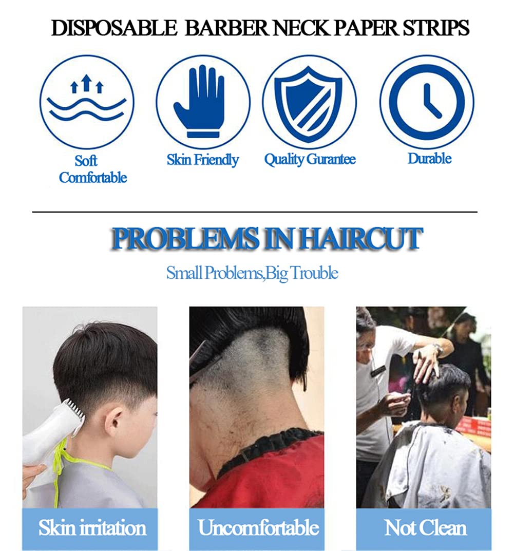 Papel negro para el cuello, cintas desechables para el cuello, herramientas para cubrir cuellos de peluquería, accesorios para barbería