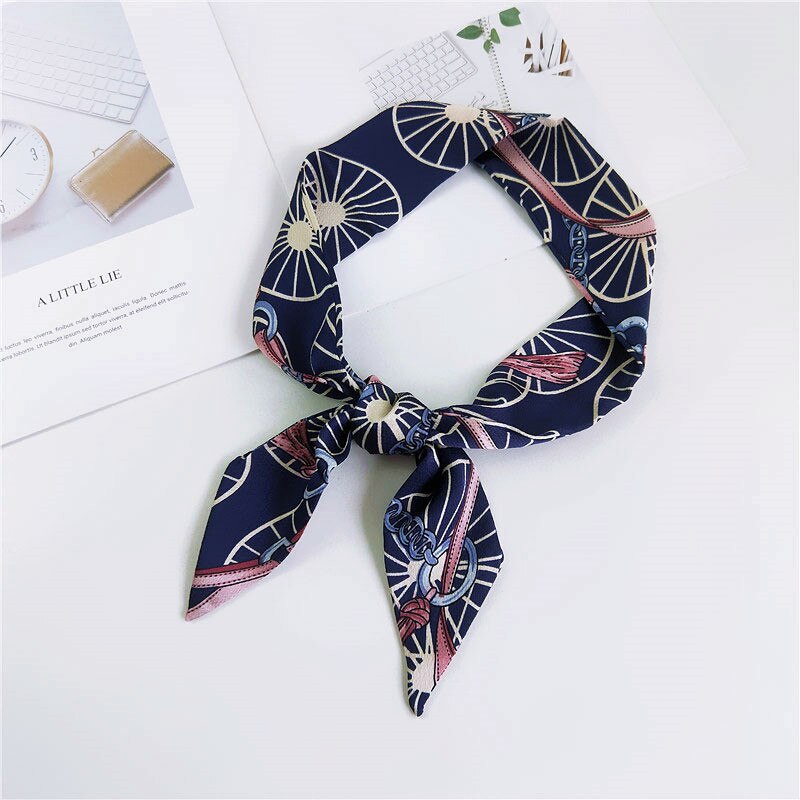 Hart Print Hoofd Scraf Das Sjaal Vrouwen Lange Skinny Chiffon Zak Haar Sjaals Voor Dames foulard Femme: COLOR 9
