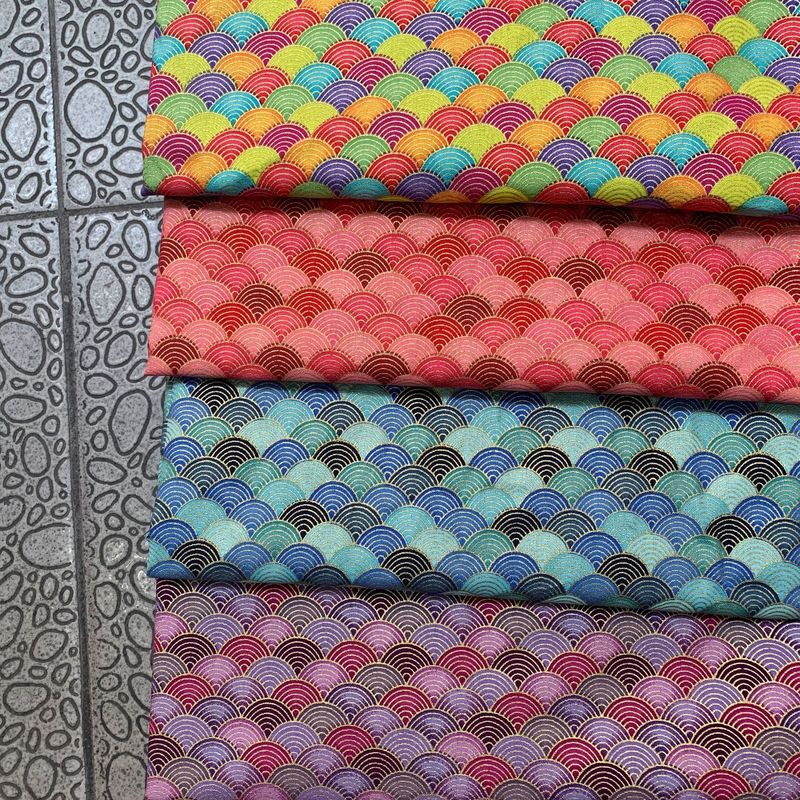 150 x 100cm fiskeskæl print bronzing bomuldsstof stof syning quiltning stof til patchwork håndarbejde diy håndlavet materiale