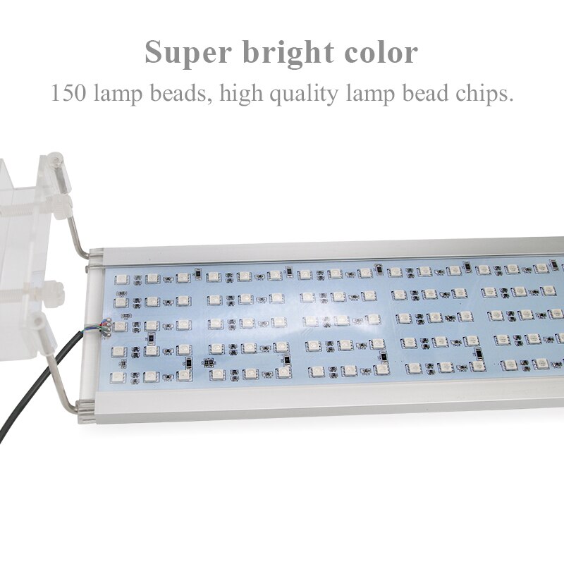 Zhongji 30-70 Cm Rgb Aquarium Led Verlichting Uitschuifbare Beugel Led Aquarium Verlichting Aquarium Licht Voor Aquarium Lampen voor Reptiel