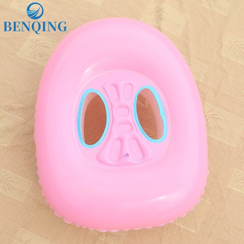 BENQING Verdickt PVC Erdbeere Horn Stiefel Sicherheit Baby Schwimmen Ring Aufblasbare freundlicher Lenkrad Sitz Ring WR071