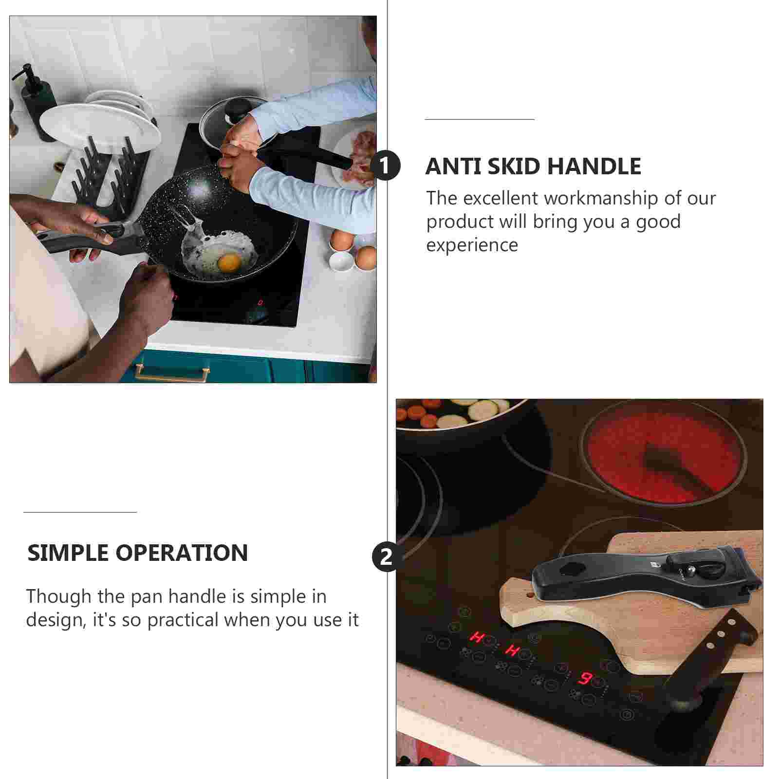 1Pc Universal Fry Pan Handle Heat Resistant Bakelite Grip Pan Handle Accessories