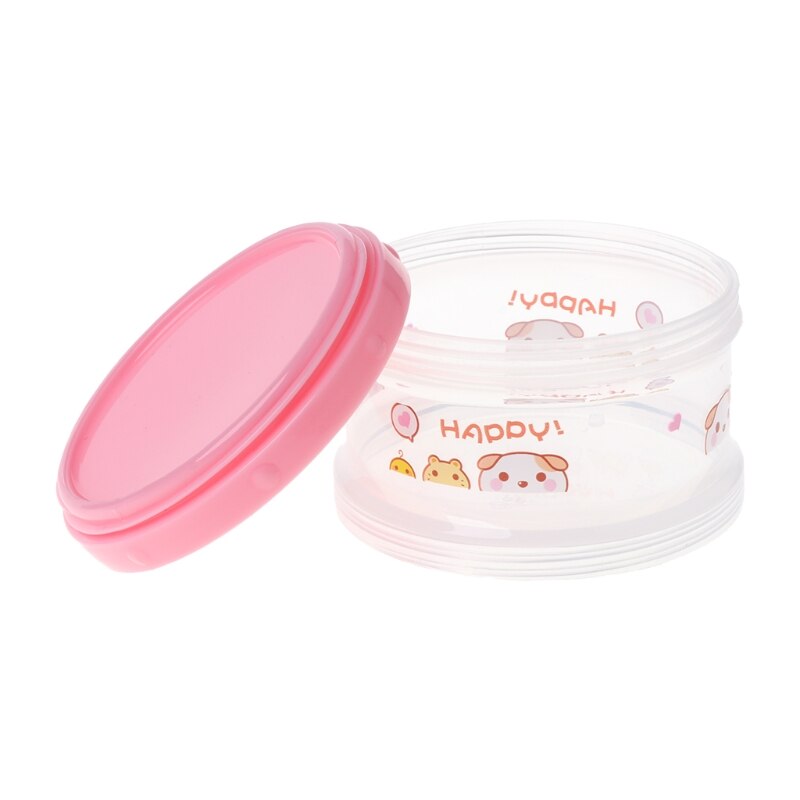 Conteneur de lait en poudre | Formule Portable, stockage des aliments dessin animé 4 couches de maquillage