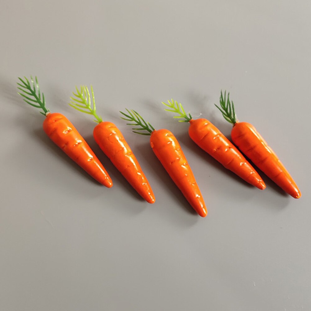 100pcs Artificial Carrots Artificial Easter Foam Carrots Simulation Vegetables Party Decor Artificial Decorations