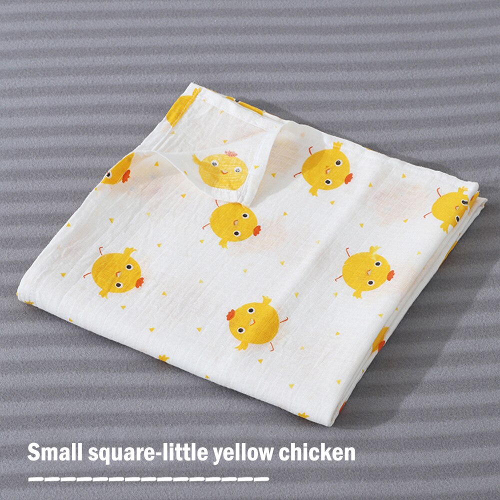 -né bébé Swaddles 100% coton mousseline bain gaze couverture douce imprimé dessin animé écharpe pour bébé sac de nuit poussette couverture tapis de jeu: Color 8
