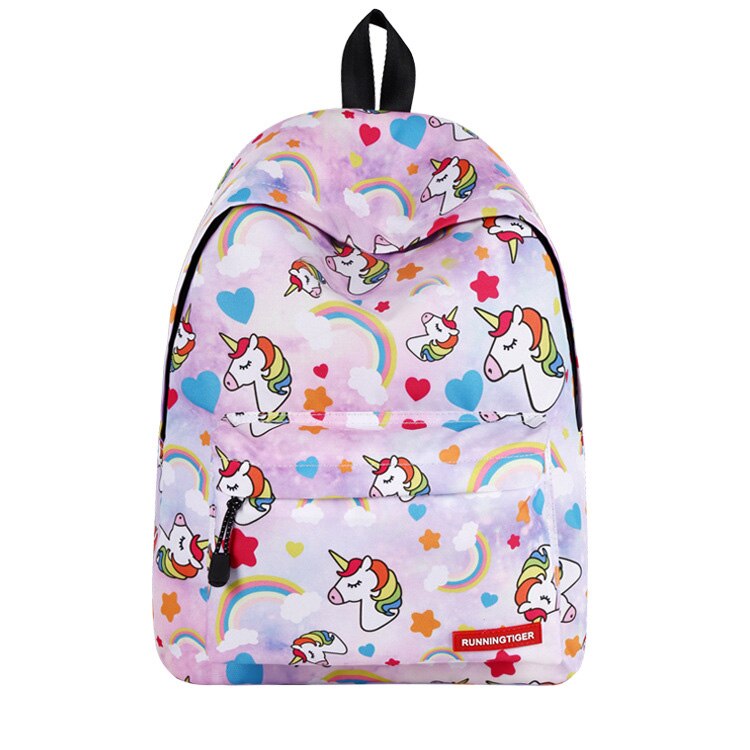 Scool Book Portfolio Child Children Unicorn School Bag Backpack Schoolbag Kid For Girl Teenager Meninas Baby Kindergarten Infant: Change Purple